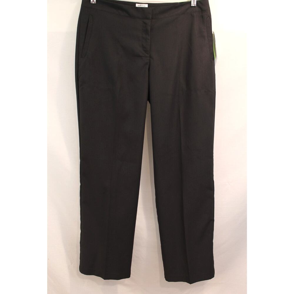 Izod Perform Cool Fit Stretch Pants Womens size 10 Black Pockets Causal Golfing